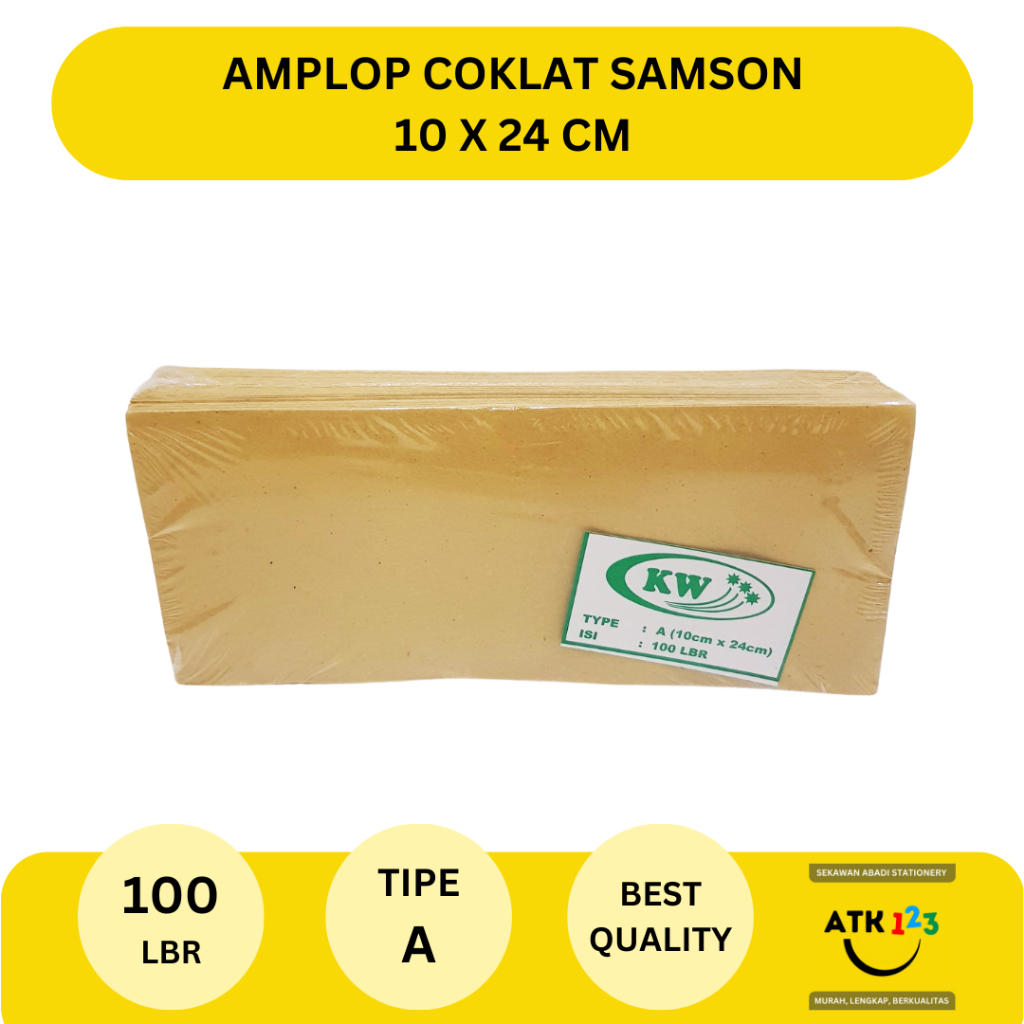 Amplop Coklat Samson A Ukuran 10x24cm / Amplop Gaji