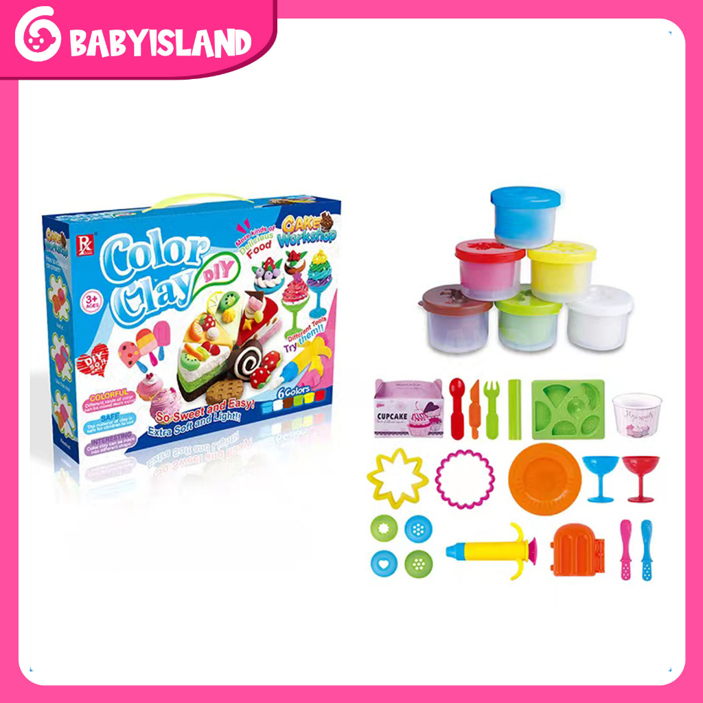 Mainan Adonan, Mesin Mie Warna, Barbekyu Lumpur Slushy, Pembuat Es Krim Plastisin Tanah Liat Dapur Mainan Set untuk Anak-anak, mie plastisin