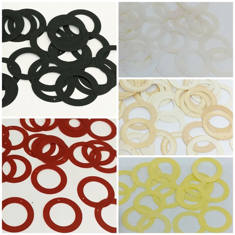 Payet Dolar Koin Ring Cincin Mote Sequin Jahit Craft 20mm & 30mm
