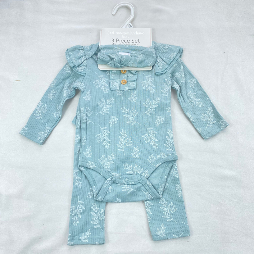 Baju jumper set 3in1 lucu anak perempuan ala korea usia 0-9 bulan import premium