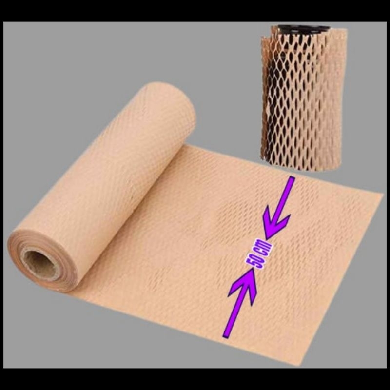 

Kertas Honeycomb Paper Wrap Natural Lebar 50Cm
