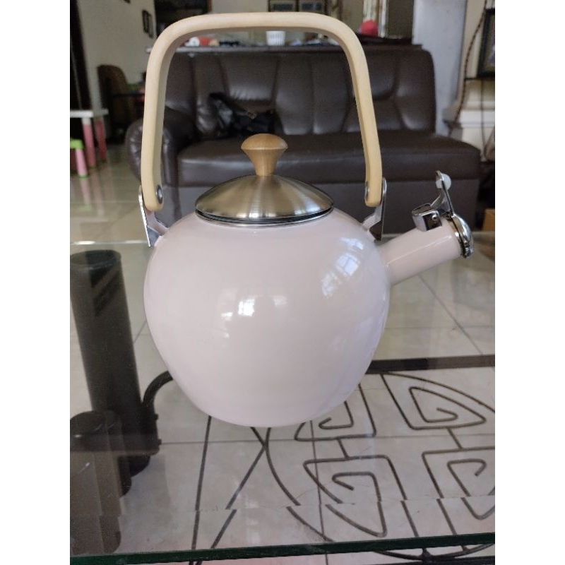 Teko siul enamel pink bulat