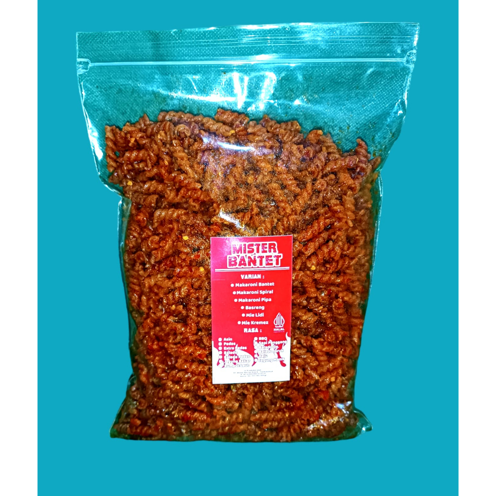 

Makaroni Spiral/Uril/Kriwil Pedas Gurih Daun Jeruk 250gr | Mister Bantet Snackpro