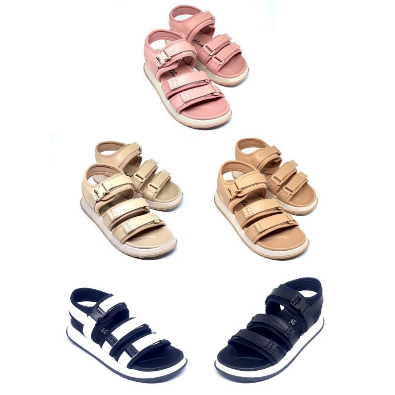 Rullief FKL 897 Sepatu Sandal Flat Selop Premium Wanita - Hitam