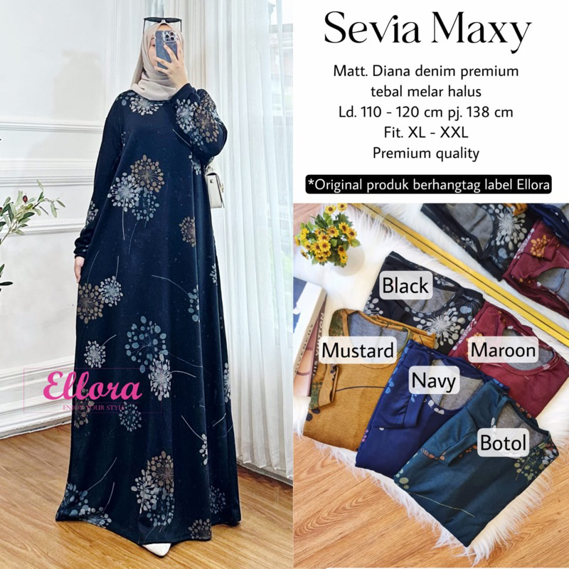 Maxy Deess Muslim Ld 120 Bahan Diana Denim Baju Lebaran Terbaru Kekinian Gamis Jumbo Kualitas Premium