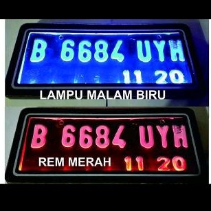 Dudukan plat pelat nomor motor / Tatakan plat nomor motor isi 2 pcs variasi lampu dan non lampu LED