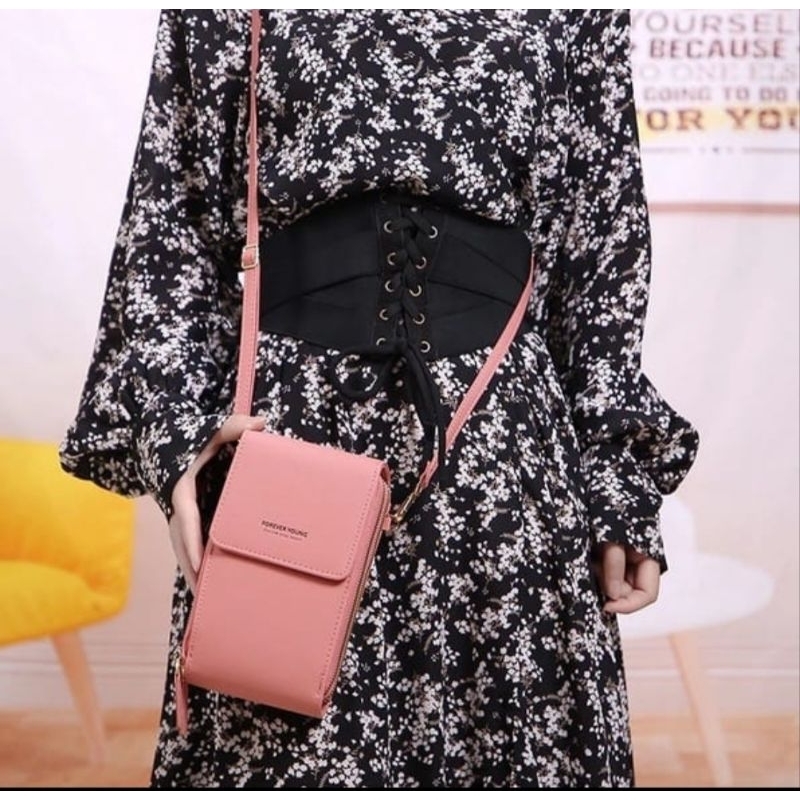 Tas Slempang Hpo Tutup touchscren Tas Dompet Wanita