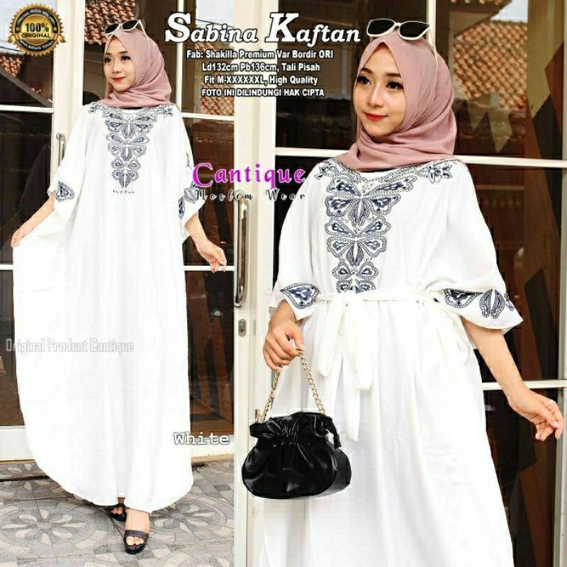 Sabina Kaftan, KAFTAN JUMBO LEBARAN CANTIK MODIS FIT XXXXXL LD 150 BAHAN SHAKILLA PREMIUM MIX BORDIR TERMURAH TERLARIS OOTD KEKINIAN