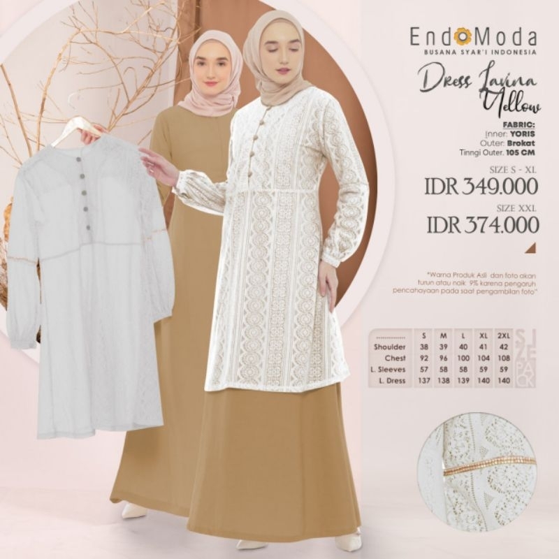 ENDOMODA DRESS LAVINA GAMIS BROKAT PROMO TERLARIS ORIGINAL