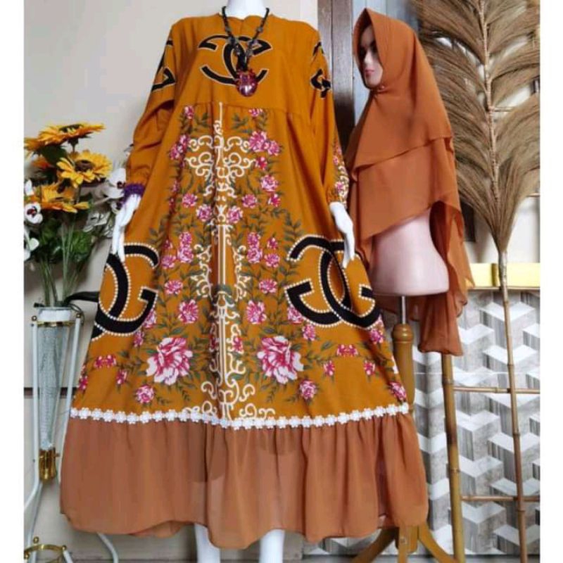GAMIS MONALISA SET KERUDUNG (GAMIS LEBARAN)