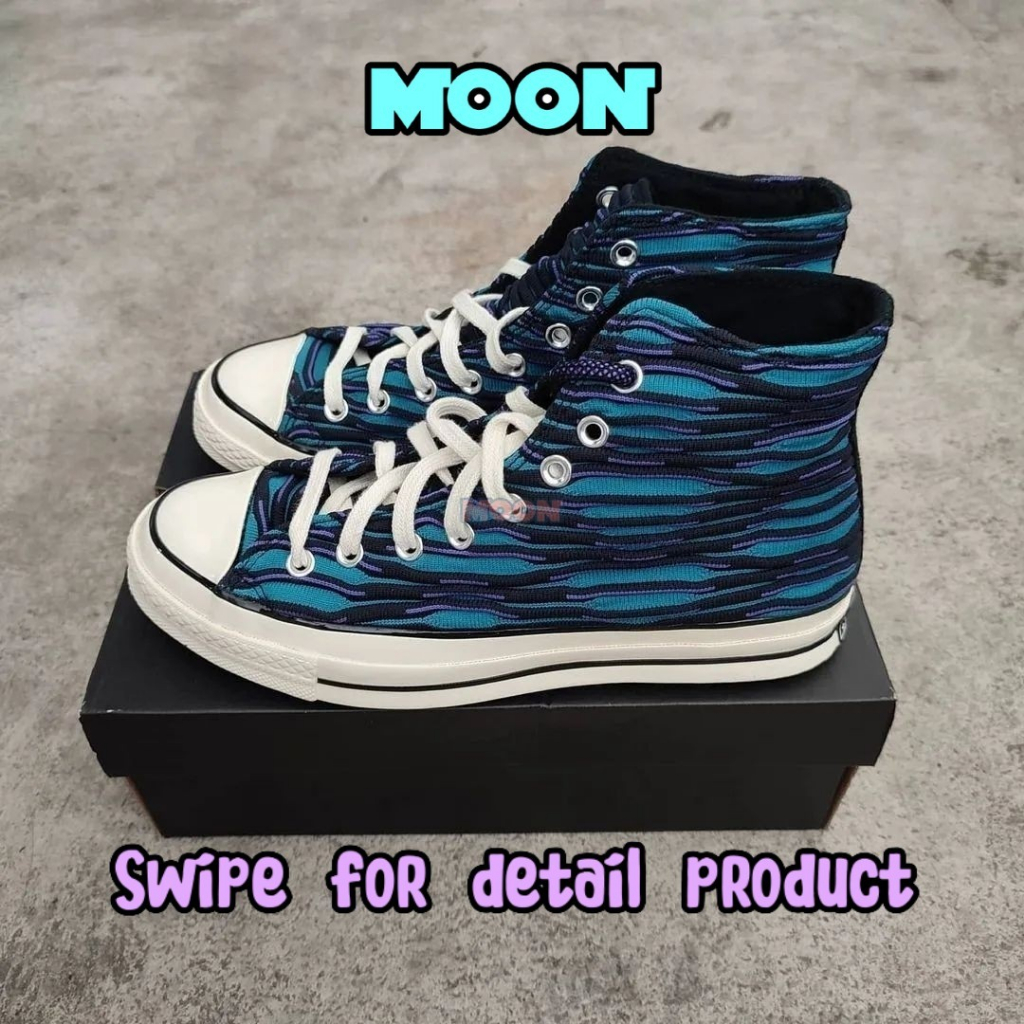 CONVERSE CT 70S HIGH VIBRANT KNIT OCEAN DEPTHS SNEAKERS ORIGINAL RESMI