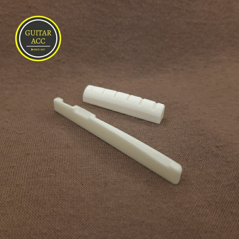 Saddle Nut gitar akustik tulang Asli 72mm dan 43mm original bone