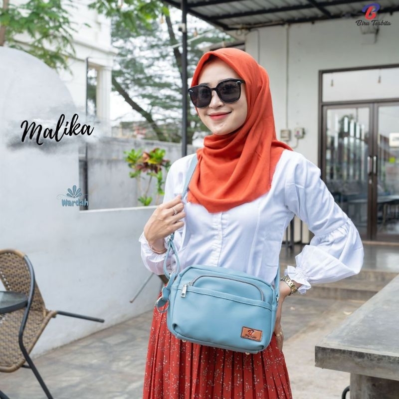 Malika Slingbag Tas Selempang Besar Biru Tsabita Pocanshop Tegal