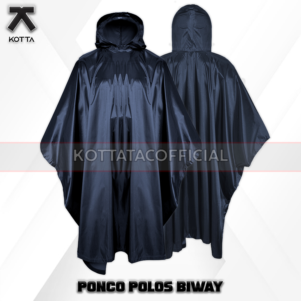 PONCO JAS HUJAN POLOS MODEL KELELAWAR HITAM NAVY HIJAU ARMY