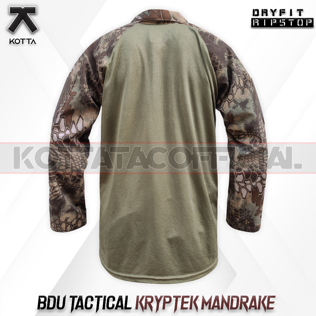 KAOS BDU COMBAT TACTICAL DRYFIT LORENG KRYPTEK MANDRAKE PRIA WANITA UNISEX LENGAN PANJANG TERBARU