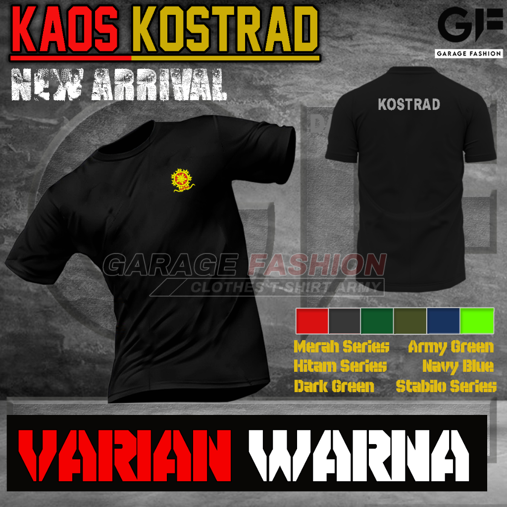 Kaos Kostrad / Baju Kostrad Terbaru / Baju Olahraga Kostrad / Kaos Militer / Bahan Dryfit / COD