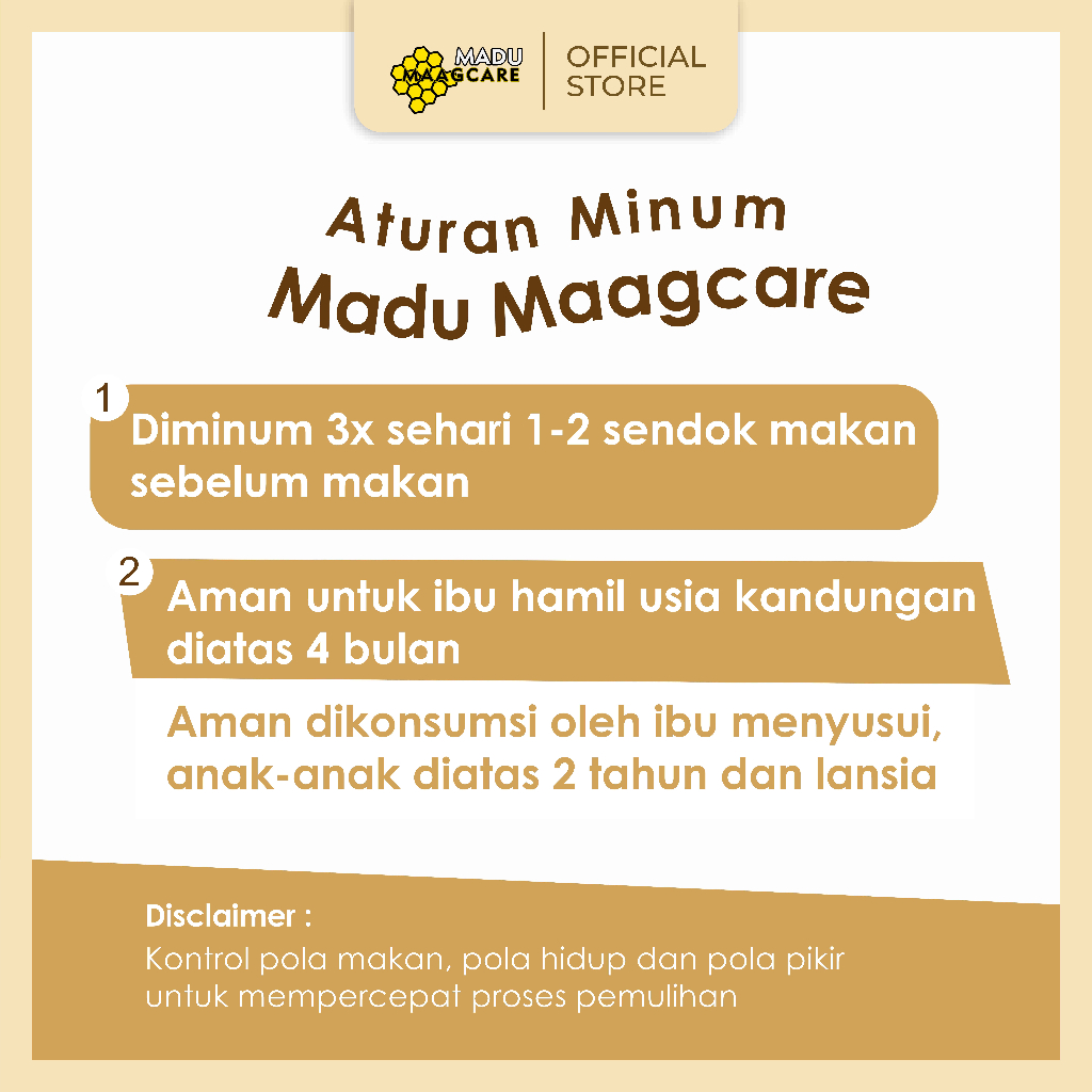 Maagcare Madu Magh Kronis Madu Herbal Lambung Gerd Tukak Lambung Gangguan Pencernaan Cemas Berlebih - BPOM