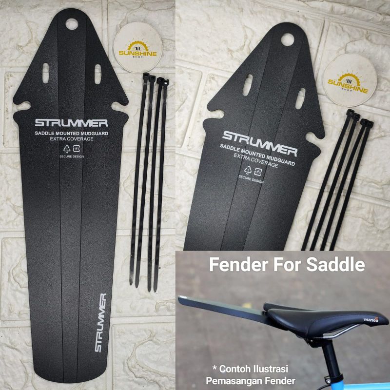 Fender Slebor Sadel Sepeda STRUMMER Saddle Mudguard Roadbike Seli MTB