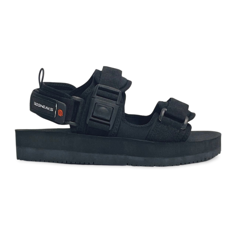 SIDSNEAKS - Stafro Full Black HJ - Sandal Gunung Pria Wanita Sandal Traveling Pria