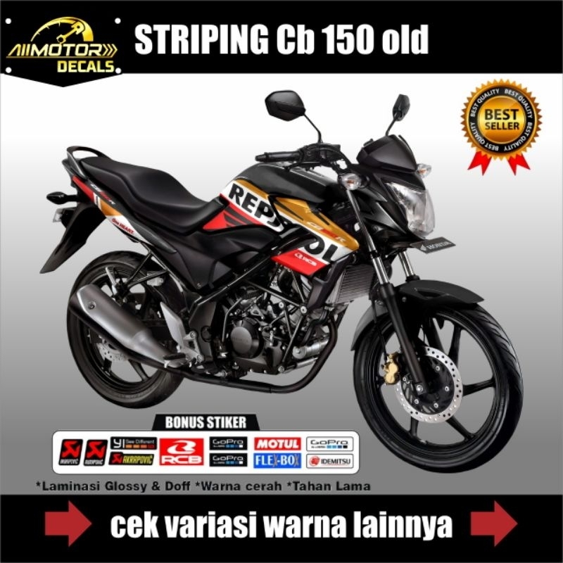 Stiker Striping Honda Cb 150 R Old/Lama Edisi Repsol - Decal List Variasi Motor Cb150R