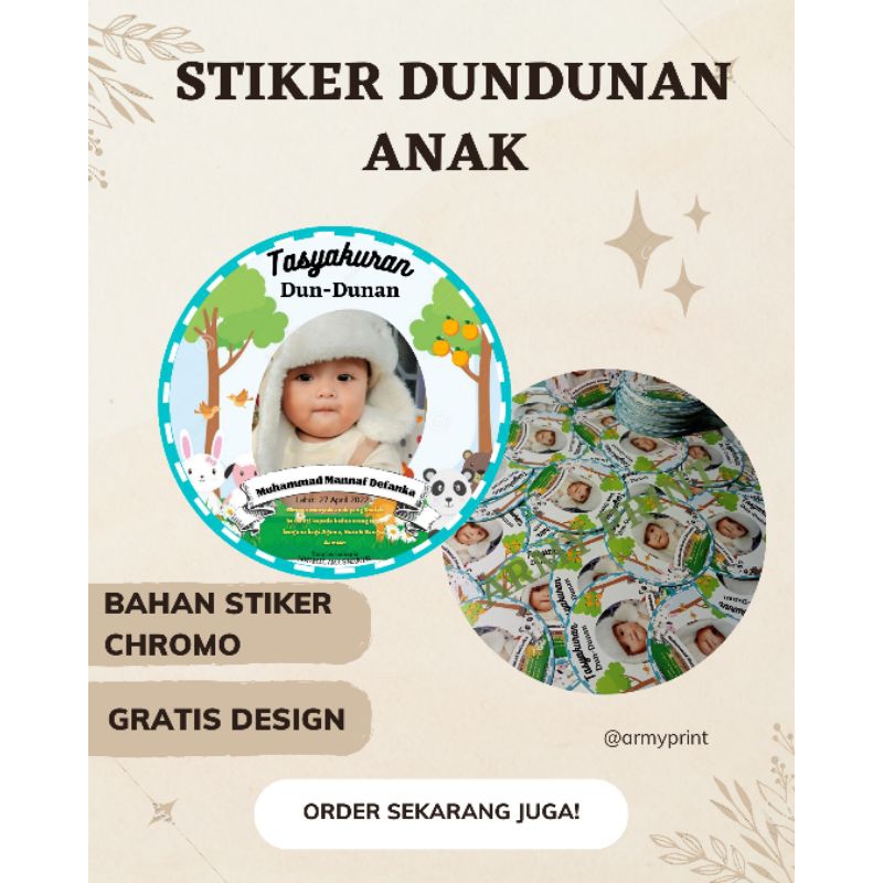 

STIKER DUNDUNAN ANAK/STIKER BUBUR/STIKER ULANG TAHUN/STIKER SOUVERNIR/STIKER CUSTOM
