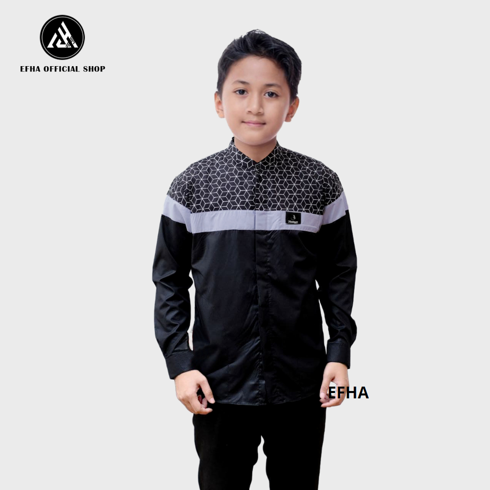 BISA COD- baju koko anak sd-smp/ baju koko anak lengan panjang usia 8 - 15 tahun/ baju koko anak warna navi