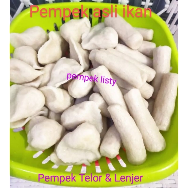 

PEMPEK MURAH 20PCS (TELOR LENJER) PEMPEK IKAN FREE CUKO HITAM KHAS PALEMBANG