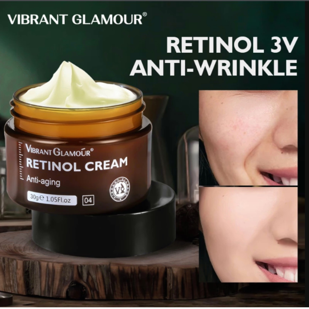 Retinol Cream Anti Aging Korea Original Untuk Wajah Anti Penuaan Retinol Pelembab Krim Keriput Untuk Wajah Jerawat Retinol Krim Perawatan Kulit -30Gr