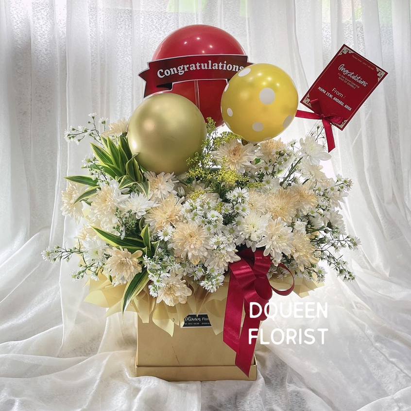 bunga flower ulang tahun birthday balon buket