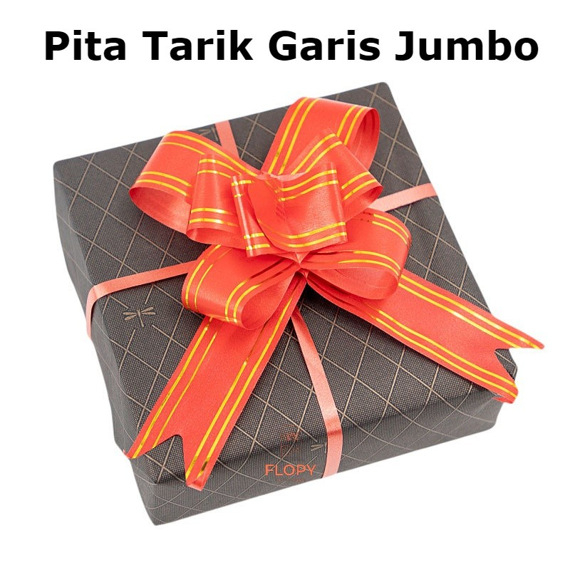 

[10 pcs] Pita Tarik Garis Jumbo / Pita Kado Bingkisan Hampers Bunga