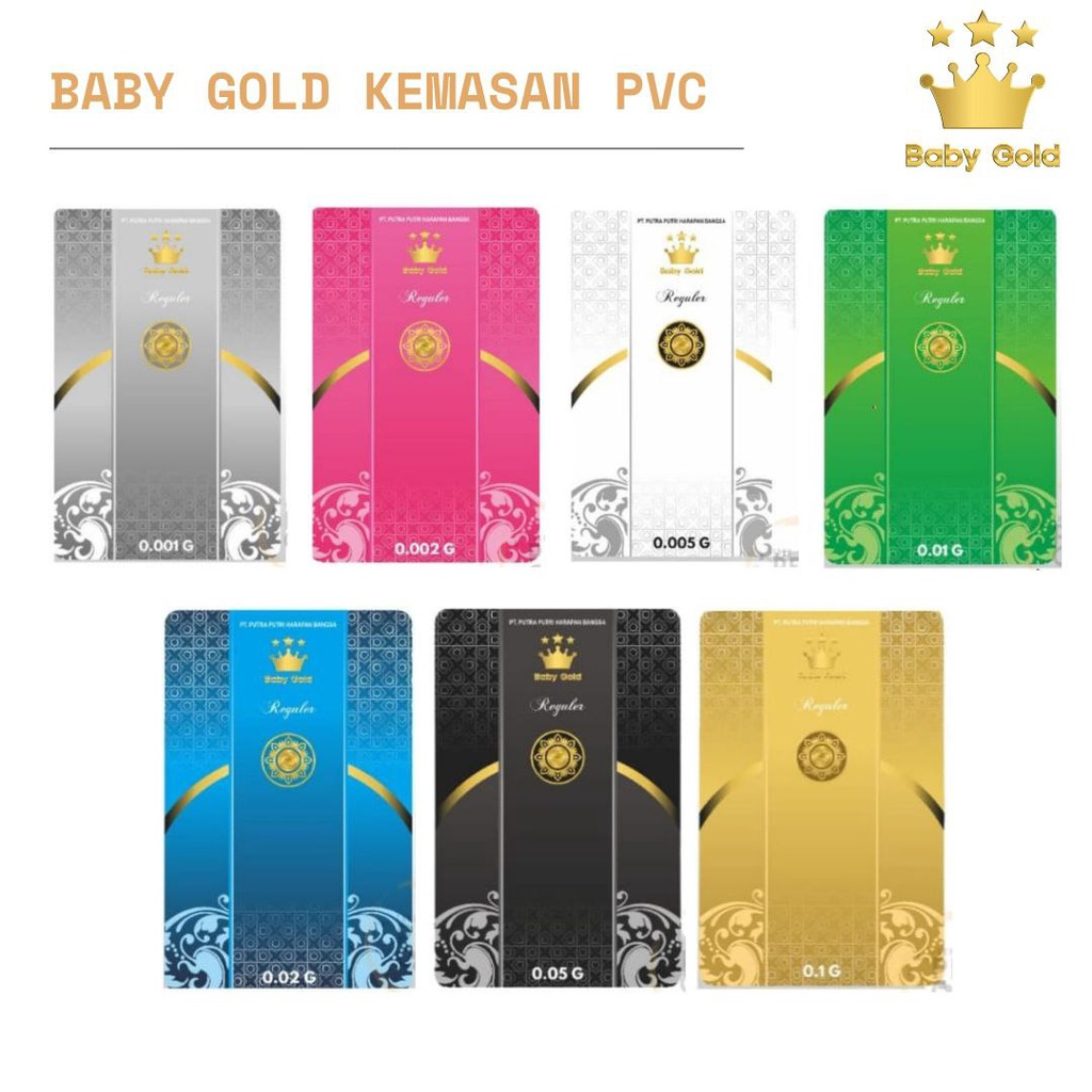 50 PCS Baby Gold 0,001 Gram New Reguler Logam Mulia