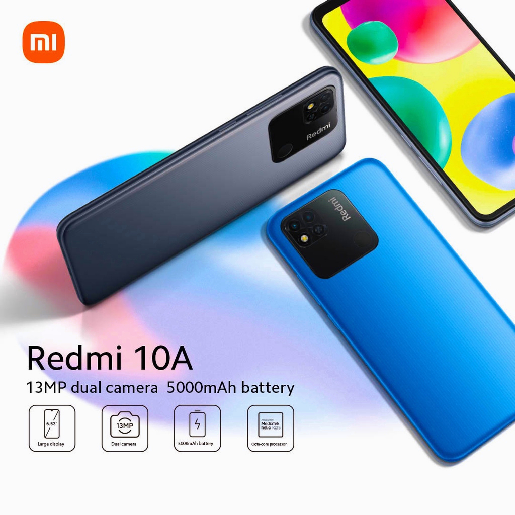 Xiaomi Redmi10A RAM 6GB/128GB Baterai 5000mAh Baru HP Garansi 1 Tahun COD