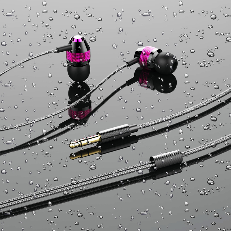 Wired Earphone 3.5mm Jack Headset Mobile In Ear Headphones Tangle-Free Cord Noise Isolating Earphones Deep Bass Case Ear Buds 3.5 mm Jack Plug in-ear Audio Earphones for Computer HP Laptop