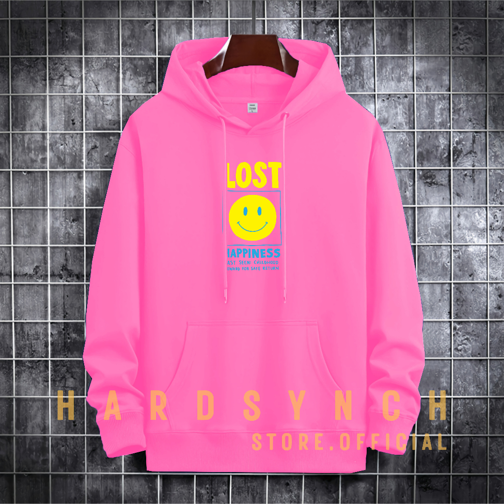 Sweater Hoodie Lost Happines Unisex ( Pria &amp; Wanita ) Premium Quality S-XXL Cotton Fleece / Hoodie Korean Style / Sweater Hoodie / Hoodie Polos / Hoodie Wanita / Hoodie Pria / Sweater Hoodie Distro Original ( LH 24 )