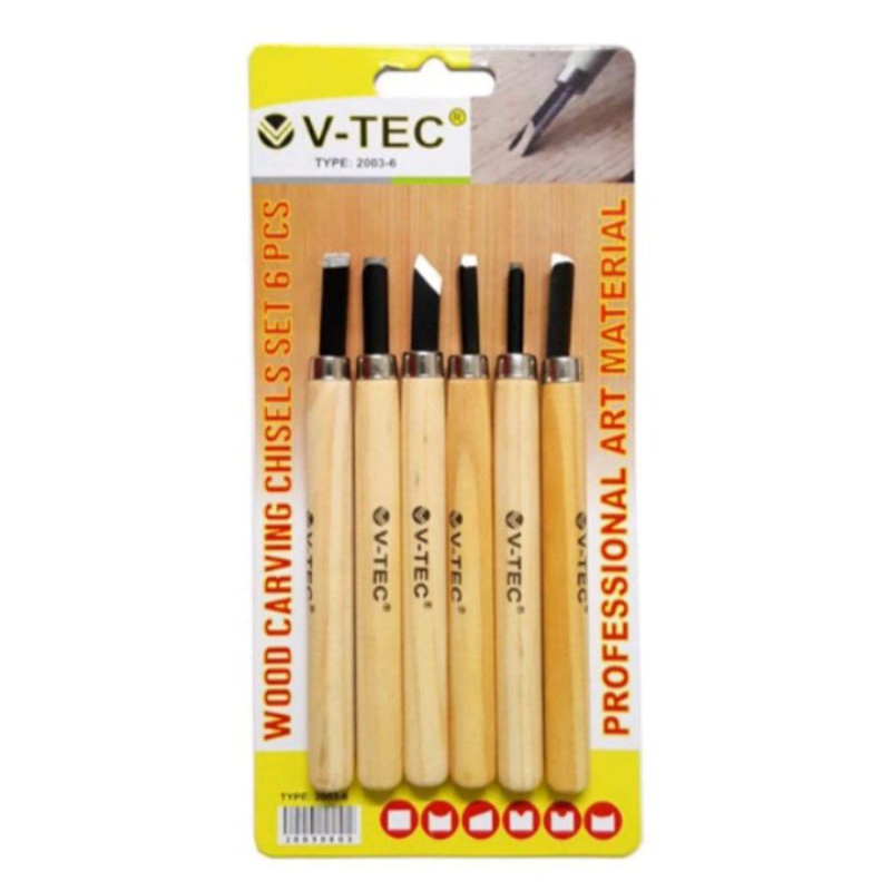 

V tec wood carving pisau ukir kayu VT 2003 3 6 10 set