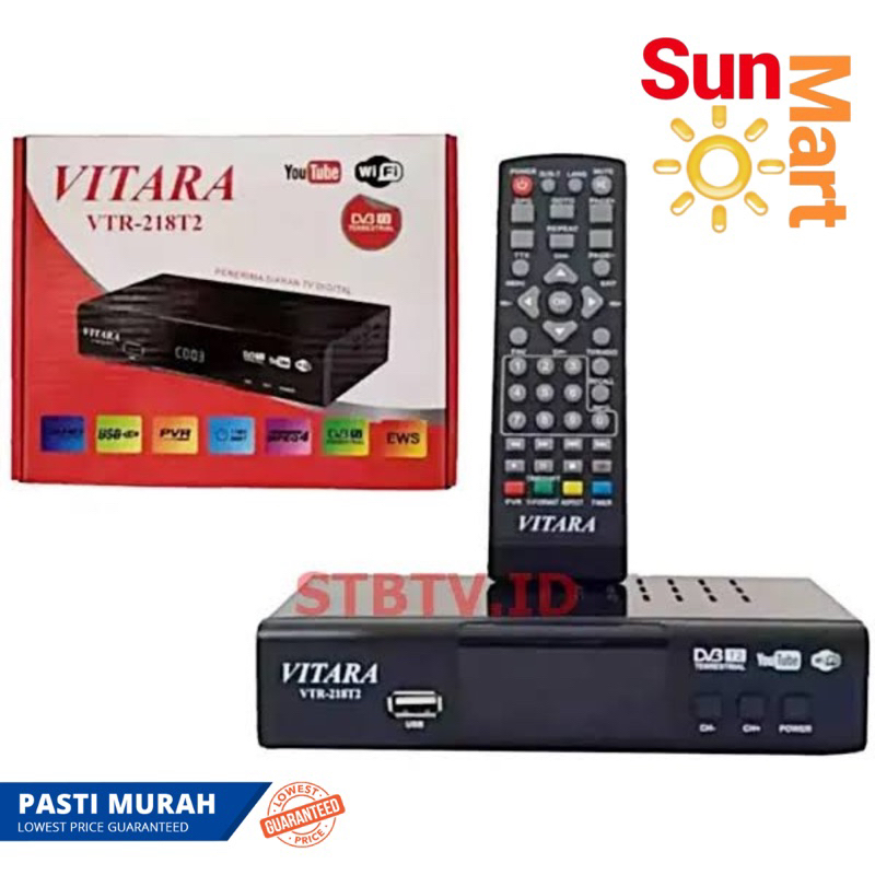 Set Top Box Vitara TV Digital DVB T2 Receiver Penerima Siaran TV