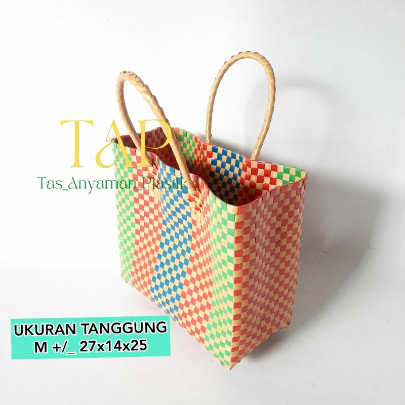 READY STOK Tas Anyaman Souvenir Belanja Custom Anyam Plastik Tas Hajatan Parcel Lebaran Tanpa Tutup dan Kancing Random