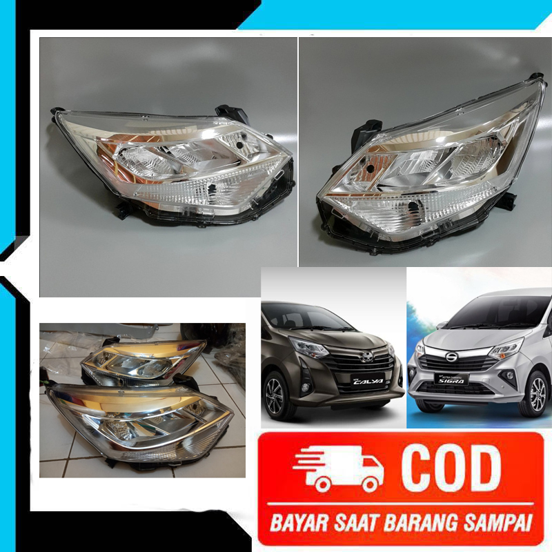 HEAD LAMP LAMPU DEPAN MOBIL CALYA - SIGRA NEW FACELIFT LED TAHUN 2019 - 2022 LAMPU DEPAN