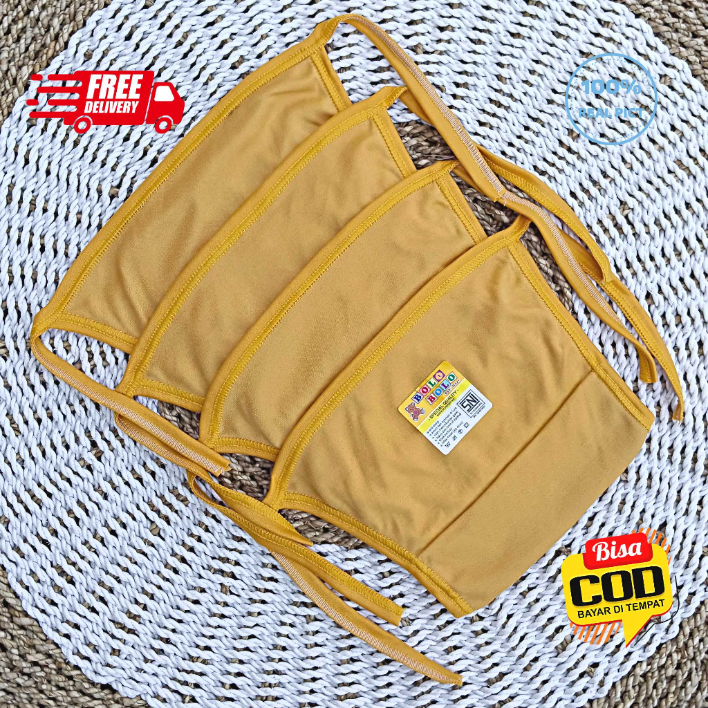 SALE 7.7 Serian Mustard - 12 pcs / 6 pcs Popok Bayi Double Kain MUSTARD SERIES merk SNI Bolo - Bolo / Popok Double Kain Serian Mustard