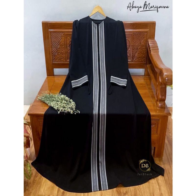 ABAYA MARIQUEENA BY DUTA BUSANA | JETBLACK