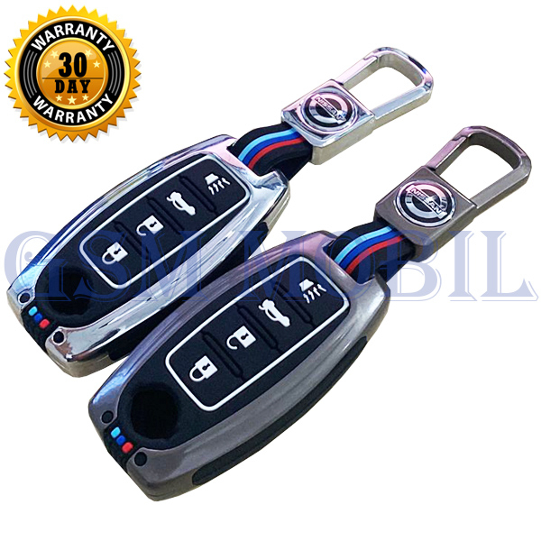 Casing Metal Elegant Kunci Remote Nissan X-trail 4 Tombol