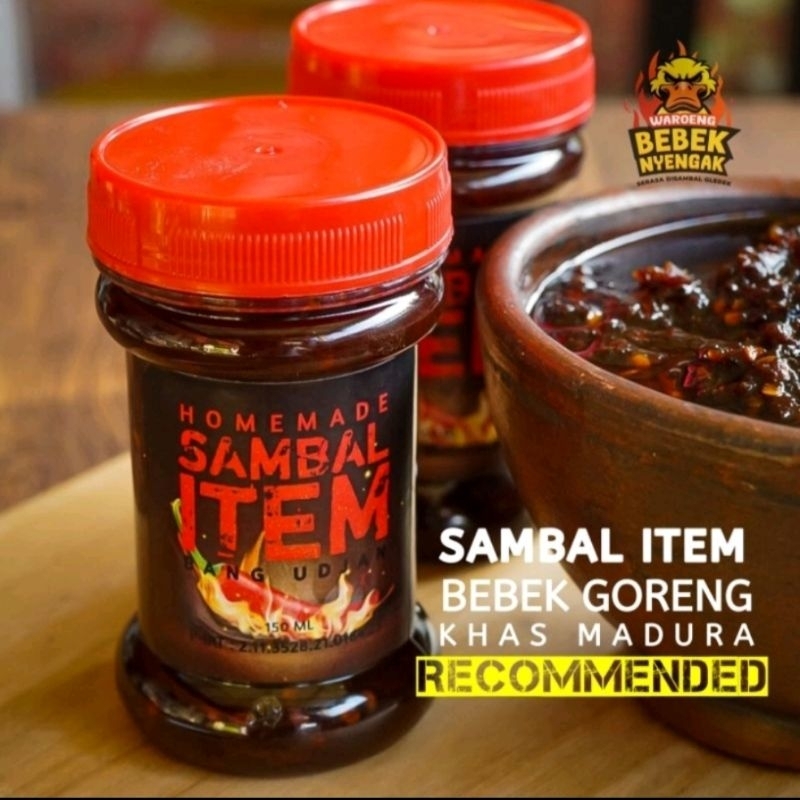 

sambal item bebek goreng khas madura