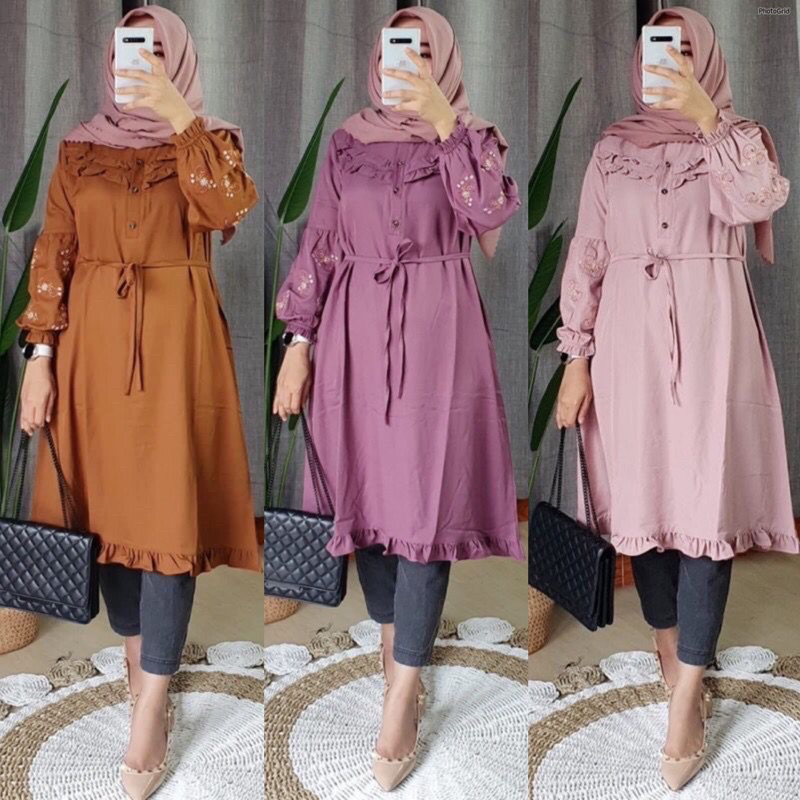 Queen Tunik 10 - Tunik Shakila Bordir Ld 110  Busui / R.13 - 321-6423