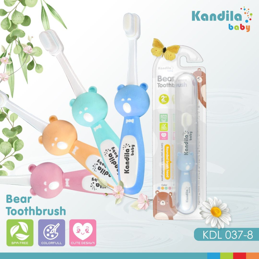 Kandila Baby KDL037-8 Bear Toothbrush With Case - Sikat Gigi Anak Bayi