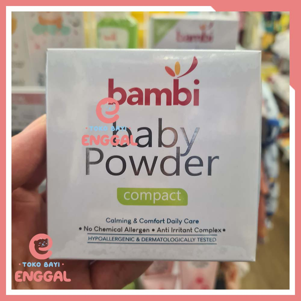 Bambi Baby Compact Powder 40gr - Refill | Bedak Padat Bayi Kulit Normal - Sensitif | Aromatherapy