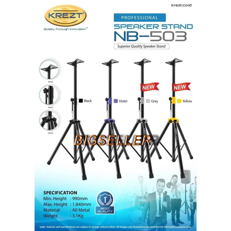 KREZT NB503/NB-503 PROFESIONAL SPEAKER STAND FULL METAL ORIGINAL