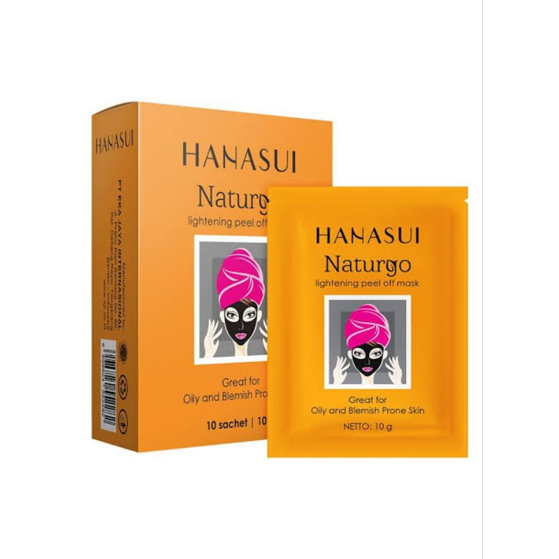 1 SACHET HANASUI NATURGO MASKER BPOM / HANASUI PEEL OFF MASK SACHET