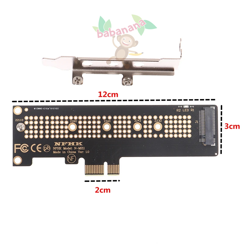 PCIE 1x to nvme adapter converter ssd pcie-e pci express x1 22110