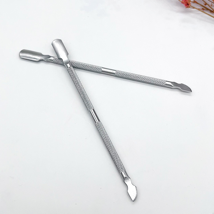 Alat Pendorong Kutikula / Cuticle Pusher Stainless Steel Silver Nail Pusher Manicure Pedicure 2 Sisi