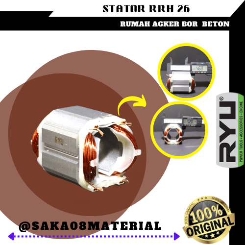 Jual Stator RRH26 Mesin Bor Beton Ryu Original Terbaru / Stator Bor Bobog / Rumah Angker RRH-26 / Gu